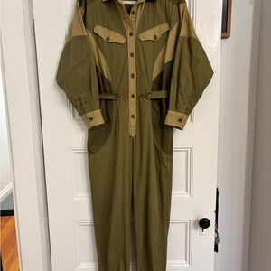 Isabel Marant Etoile Olive and Tan Jumpsuit